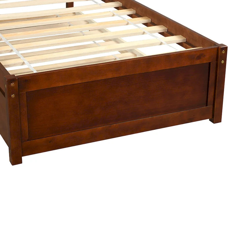 Cadre de lit plateforme en bois pour lit simple avec lit gigogne