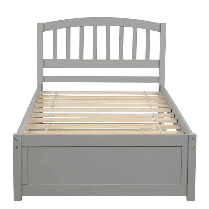 Cadre de lit plateforme en bois pour lit simple avec lit gigogne