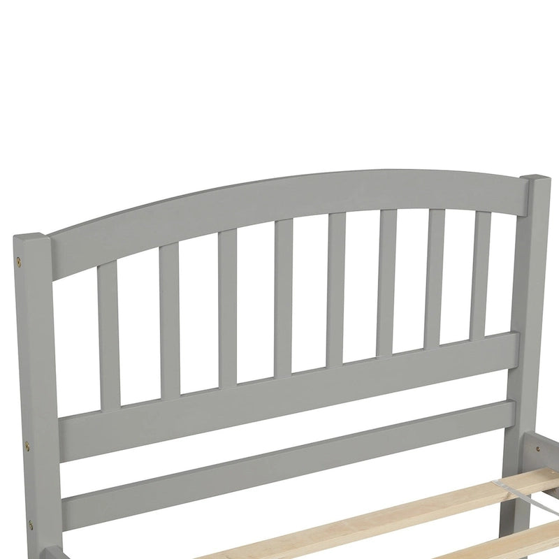 Cadre de lit plateforme en bois pour lit simple avec lit gigogne