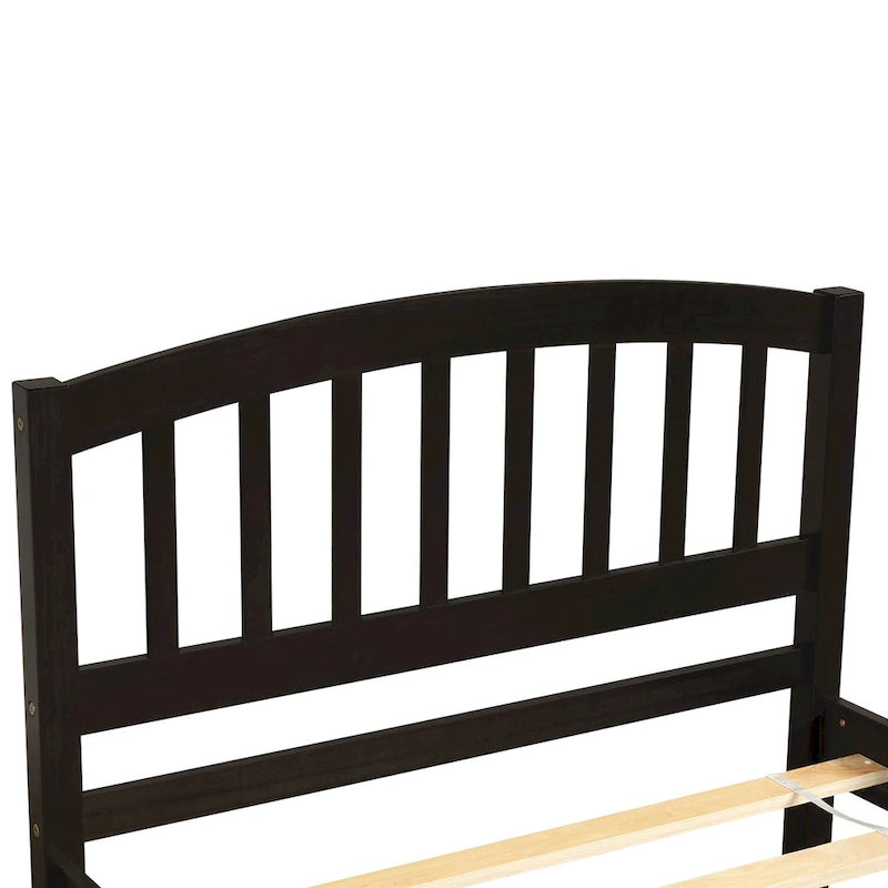 Cadre de lit plateforme en bois pour lit simple avec lit gigogne