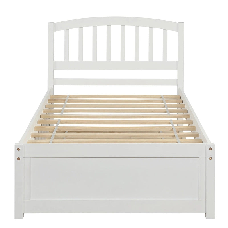 Cadre de lit plateforme en bois pour lit simple avec lit gigogne