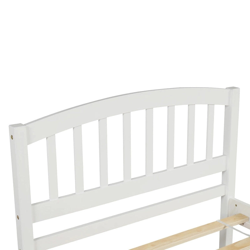 Cadre de lit plateforme en bois pour lit simple avec lit gigogne