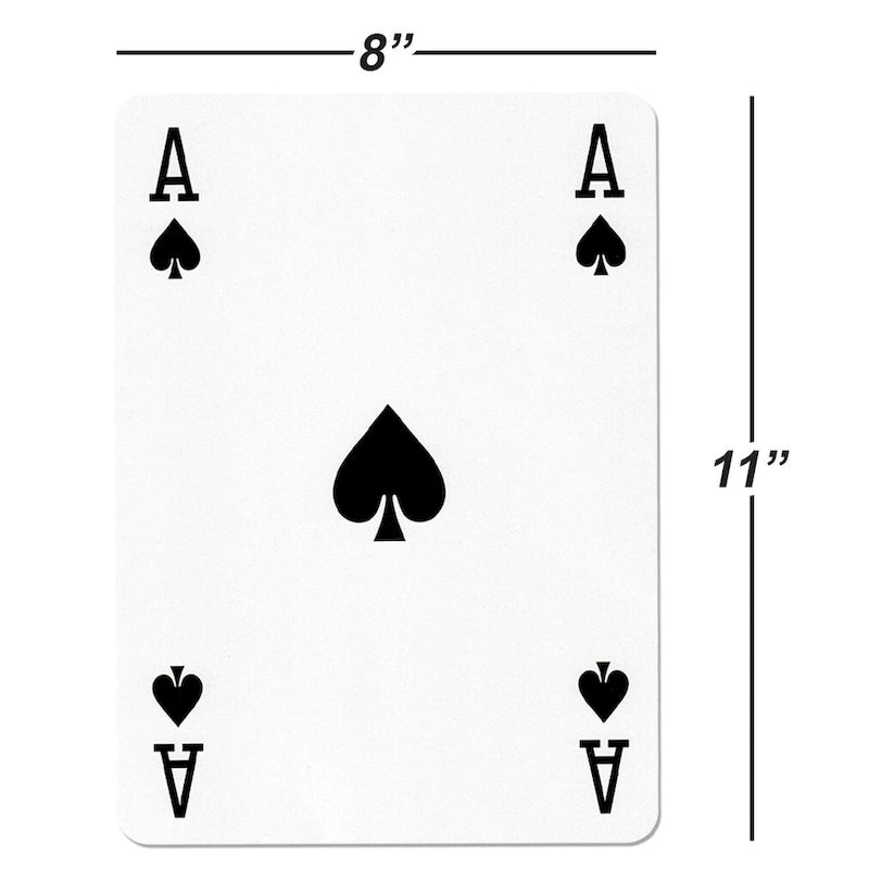 Cartes à jouer GSE 8x11 Super Jumbo, jeu de cartes géant, très grandes cartes à jouer pour tous les âges