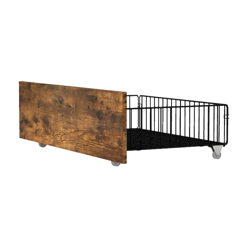 Cadre de lit King Moasis Vintage marron