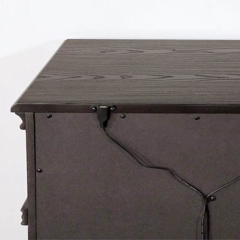 Table de chevet Stroh traditionnelle en bois à 2 tiroirs avec chargeur USB par Furniture of America