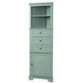 Armoire haute triangulaire à 3 tiroirs et étagères réglables, en MDF avec finition peinte