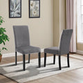 Chaise de salle à manger contemporaine en velours Cobre de Roundhill Furniture, ornée de clous décoratifs, lot de 2
