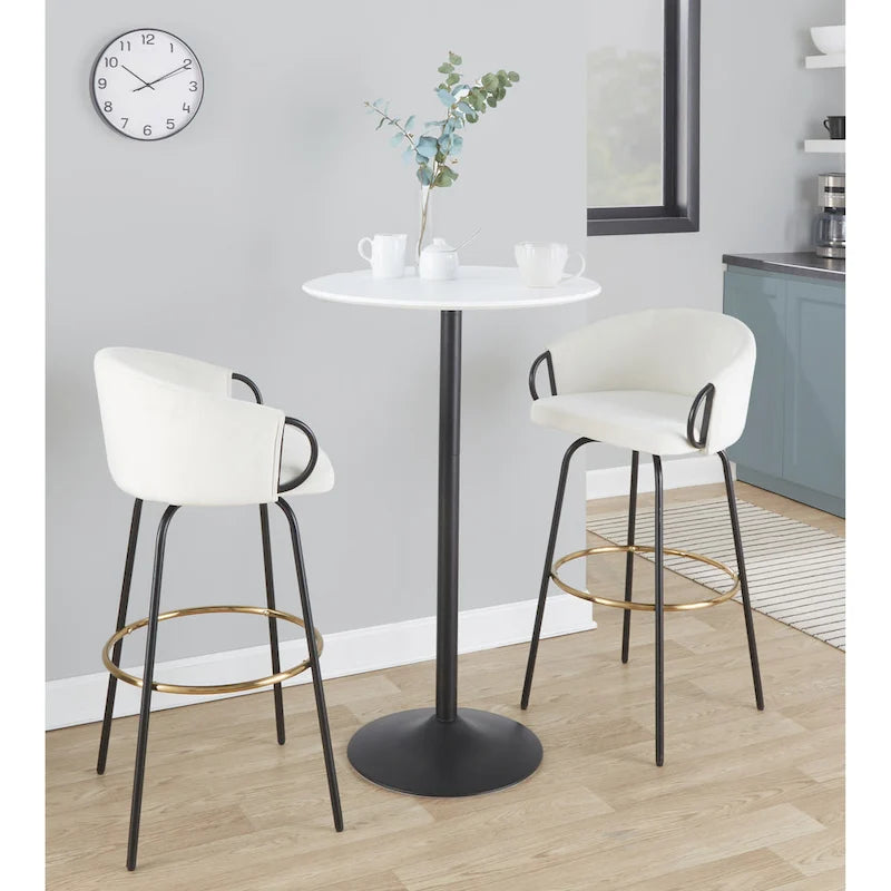 Table réglable en hauteur 2 et 3 niveaux Silver Orchid Stone (hauteur salle à manger, comptoir ou bar)