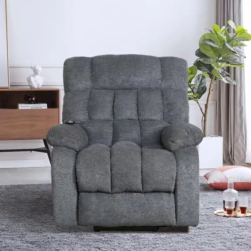 Fauteuil inclinable électrique avec assistance au levage et massage pour personnes âgées