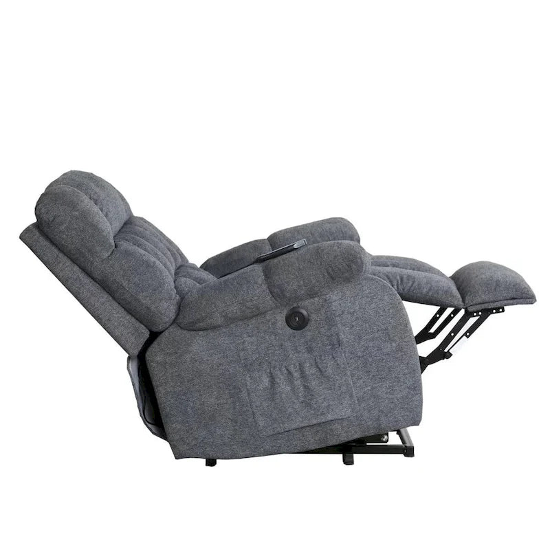 Fauteuil inclinable électrique avec assistance au levage et massage pour personnes âgées