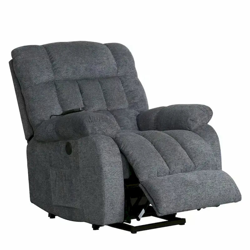 Fauteuil inclinable électrique avec assistance au levage et massage pour personnes âgées
