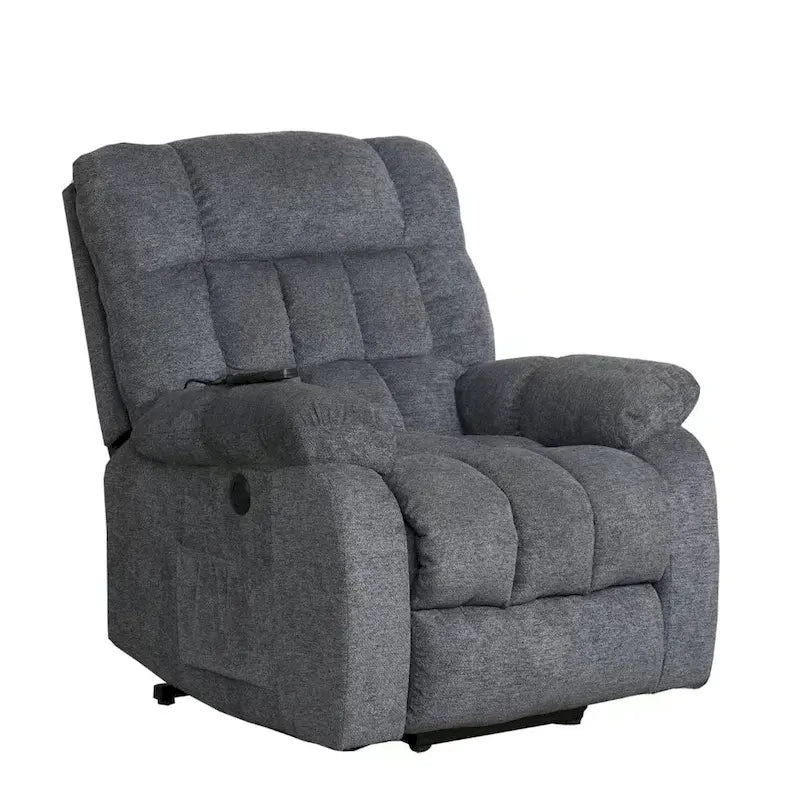 Fauteuil inclinable électrique avec assistance au levage et massage pour personnes âgées