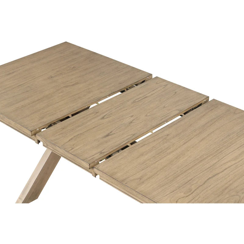 Ensemble de salle à manger 7 pièces Roundhill Furniture Raven Wood, table extensible et 6 chaises, pin laqué brun