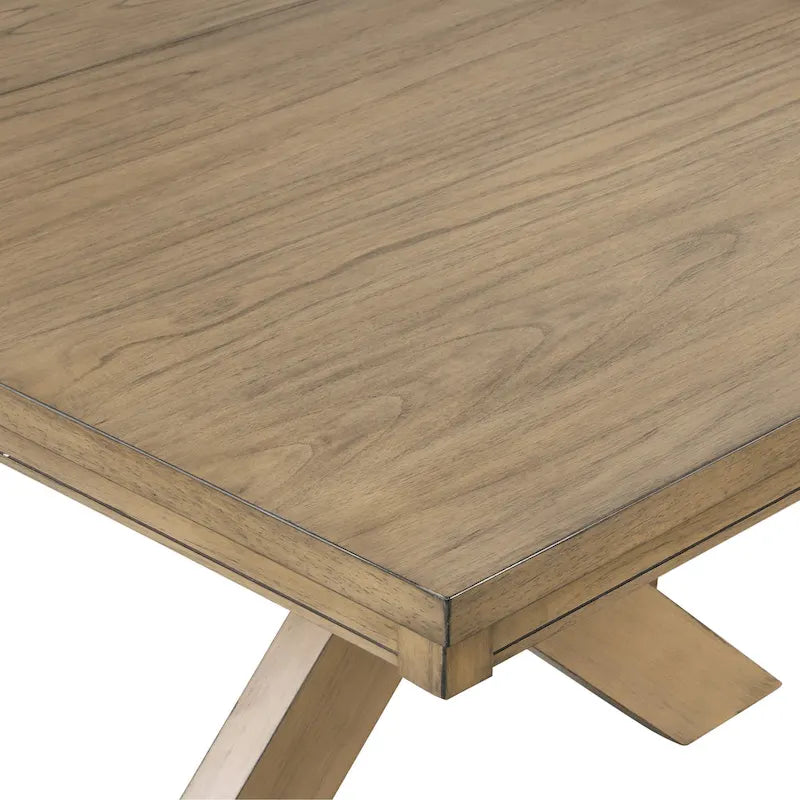 Ensemble de salle à manger 7 pièces Roundhill Furniture Raven Wood, table extensible et 6 chaises, pin laqué brun
