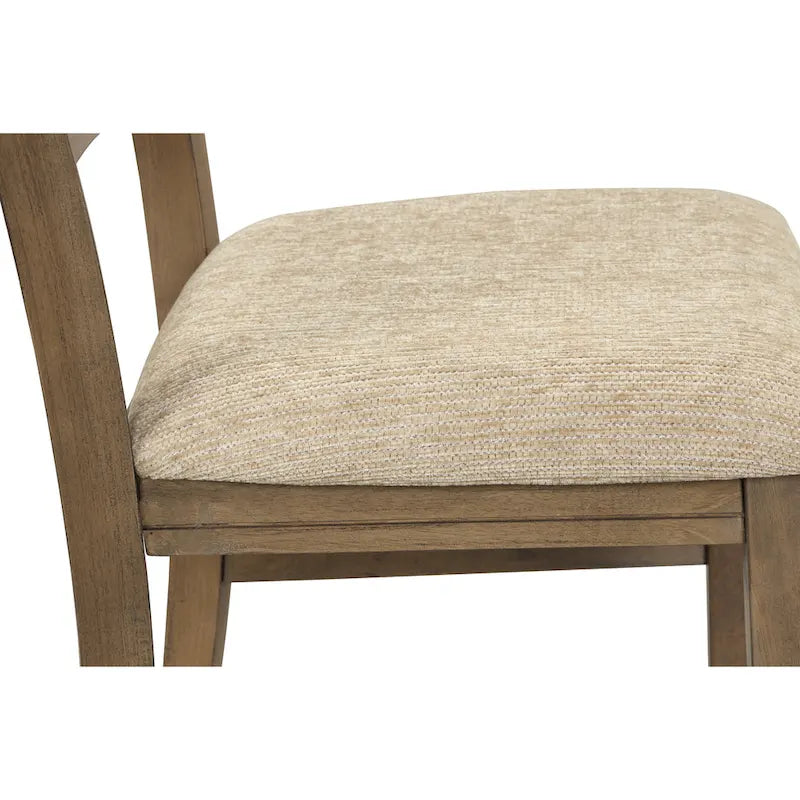 Ensemble de salle à manger 7 pièces Roundhill Furniture Raven Wood, table extensible et 6 chaises, pin laqué brun