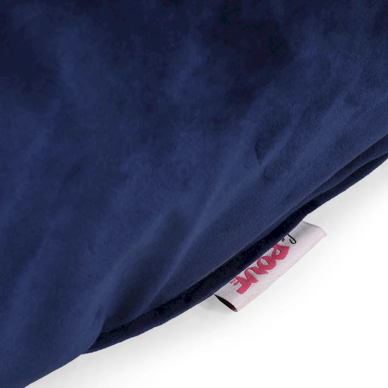 Pouf géant 2 places Velie en velours avec accoudoirs, par Christopher Knight Home