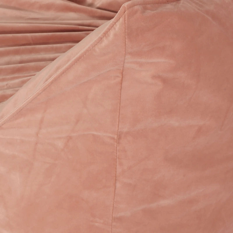 Pouf géant 2 places Velie en velours avec accoudoirs, par Christopher Knight Home