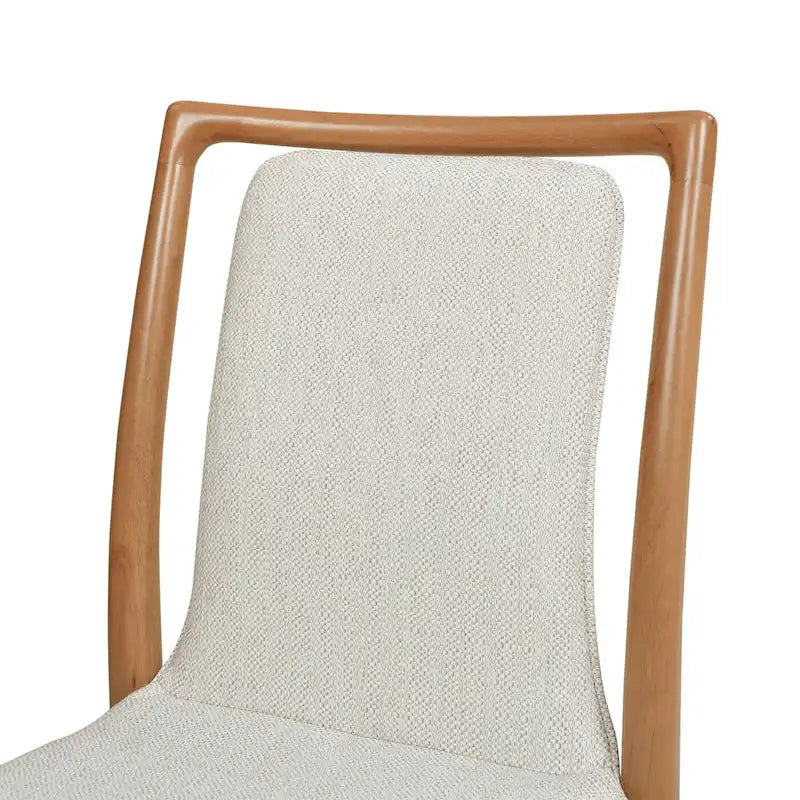 Chaises de salle à manger scandinaves en bois brun clair naturel (lot de 2)