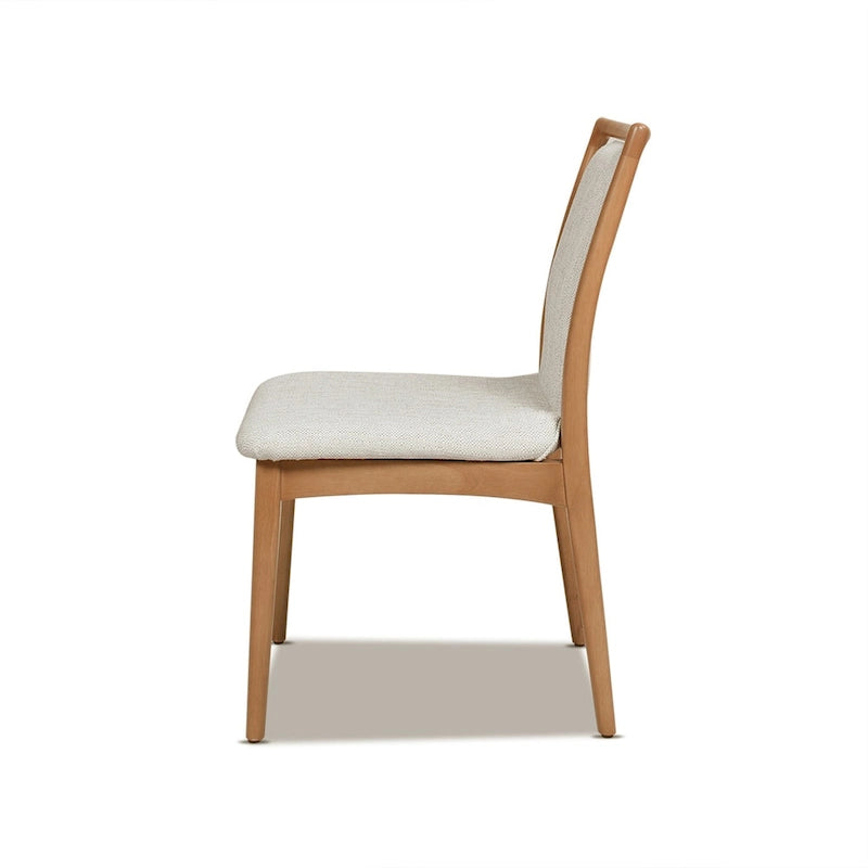 Chaises de salle à manger scandinaves en bois brun clair naturel (lot de 2)