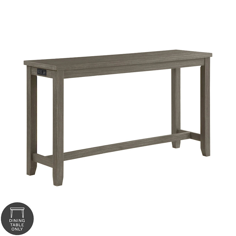 Table haute de comptoir Ibella 64 pouces de Furniture of America avec port USB