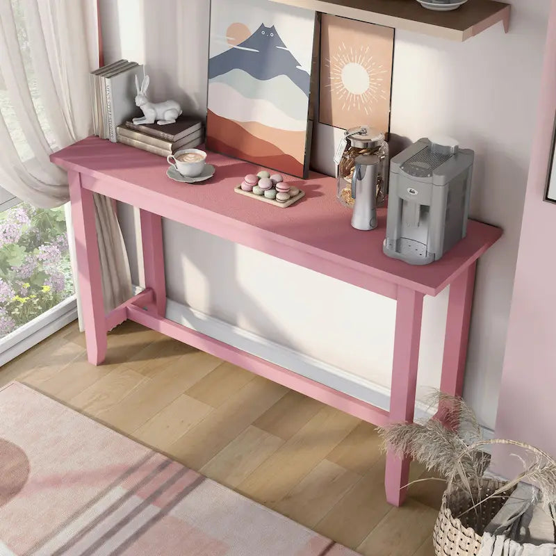Table haute de comptoir Ibella 64 pouces de Furniture of America avec port USB