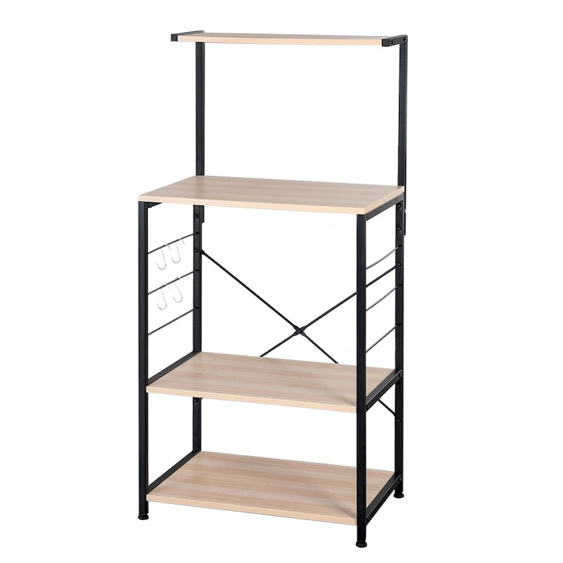 Étagère de cuisine en bois à 4 niveaux, type boulanger
