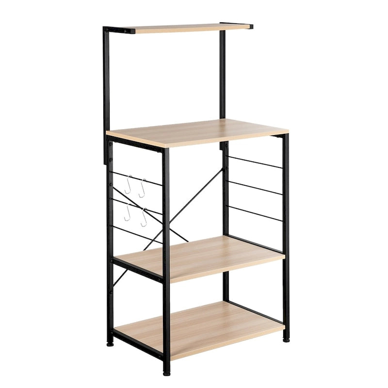Étagère de cuisine en bois à 4 niveaux, type boulanger