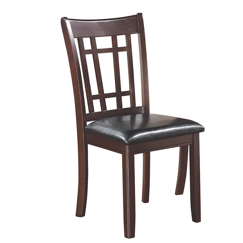 Chaises de salle à manger Antonia de style transitionnel en similicuir (ensemble de 2)