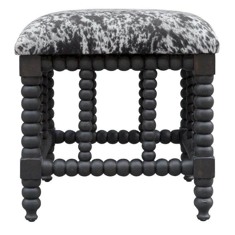 Petit banc Uttermost Rancho en simili cuir de vachette