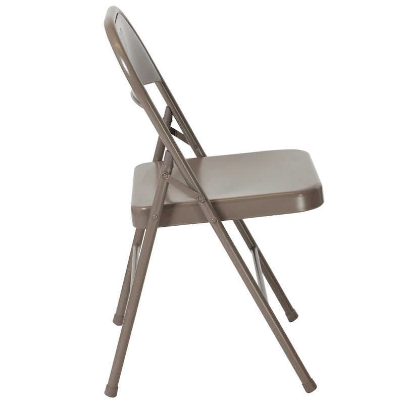 Lot de 2 chaises pliantes en métal à double renfort