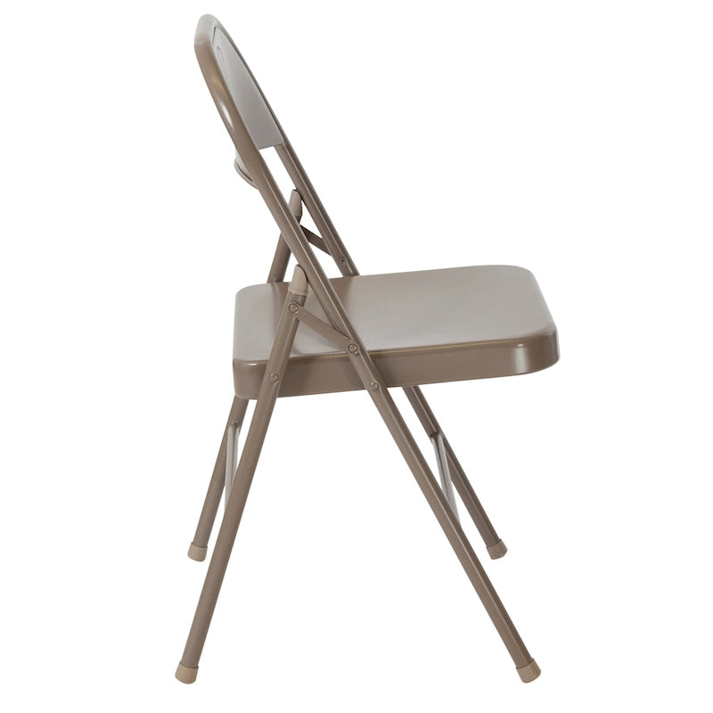 Lot de 2 chaises pliantes en métal à double renfort