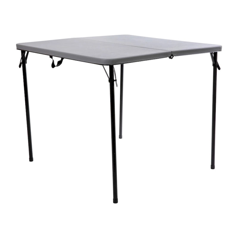 Table pliante carrée en plastique de 86 cm (2,83 pieds) avec poignée de transport