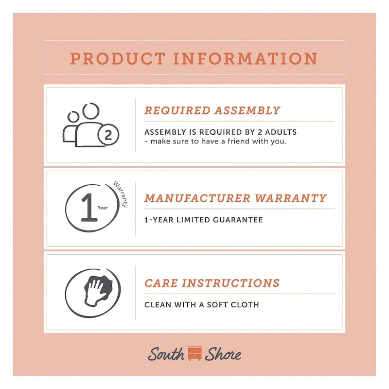 Commode double à 6 tiroirs South Shore Tassio