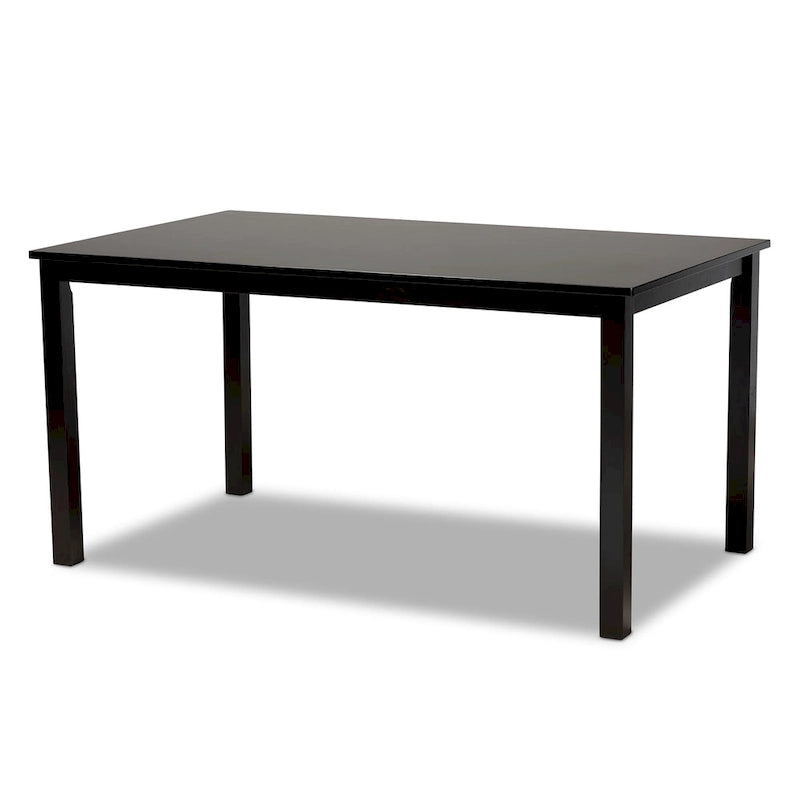 Ensemble de salle à manger 7 pièces en bois rembourré Caron, style moderne et contemporain