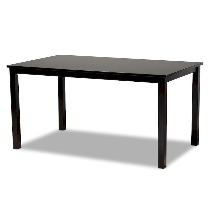 Ensemble de salle à manger 7 pièces en bois rembourré Caron, style moderne et contemporain