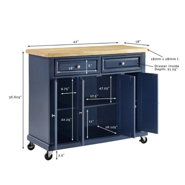 Chariot de cuisine Crosley Madison - 42 po L x 18 po P x 36,63 po H