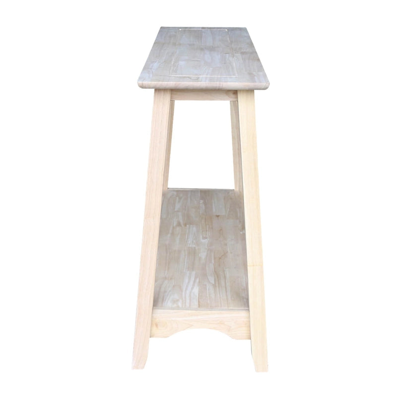 Table console Bombay en bois d'hévéa massif non fini