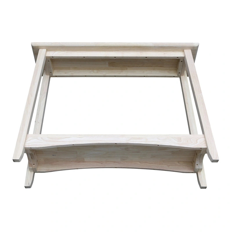 Table console Bombay en bois d'hévéa massif non fini