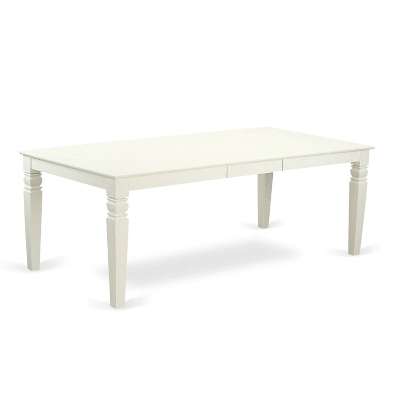 Table de salle à manger East West Furniture SE - Table rectangulaire et chaises à assise en bois, blanc lin (options de pièces disponibles)
