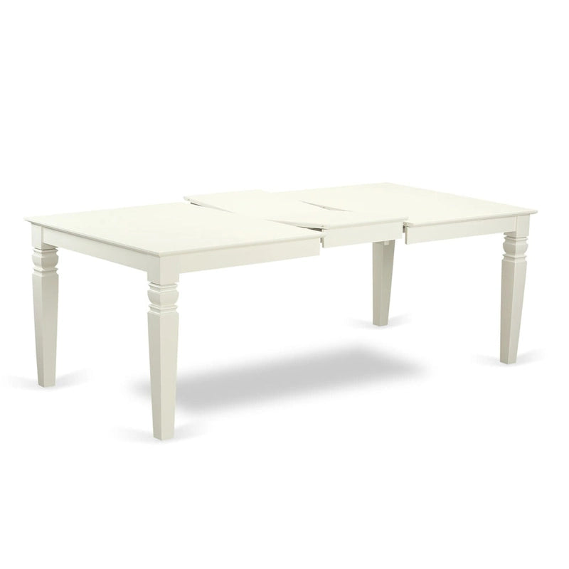 Table de salle à manger East West Furniture SE - Table rectangulaire et chaises à assise en bois, blanc lin (options de pièces disponibles)