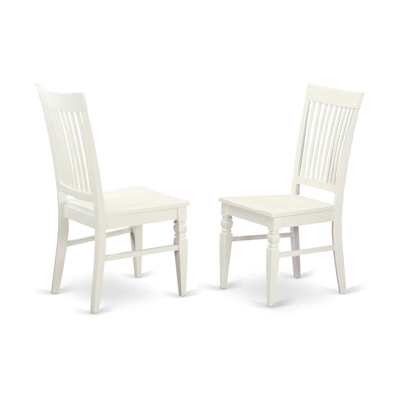 Table de salle à manger East West Furniture SE - Table rectangulaire et chaises à assise en bois, blanc lin (options de pièces disponibles)