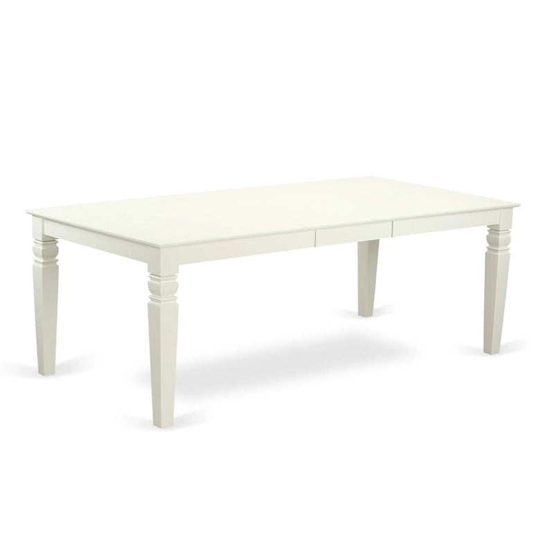 Table de salle à manger East West Furniture SE - Table rectangulaire et chaises à assise en bois, blanc lin (options de pièces disponibles)