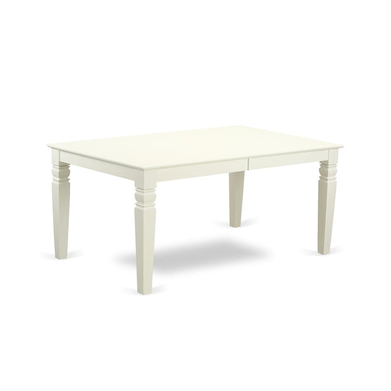 Table de salle à manger East West Furniture SE - Table rectangulaire et chaises à assise en bois, blanc lin (options de pièces disponibles)