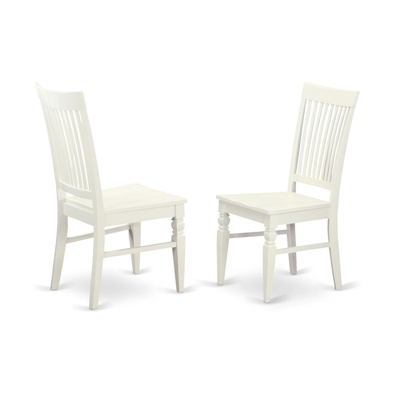 Table de salle à manger East West Furniture SE - Table rectangulaire et chaises à assise en bois, blanc lin (options de pièces disponibles)
