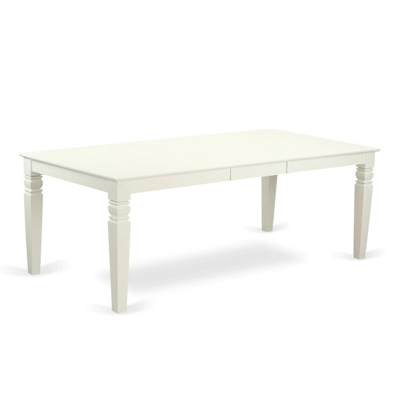 Table de salle à manger East West Furniture SE - Table rectangulaire et chaises à assise en bois, blanc lin (options de pièces disponibles)