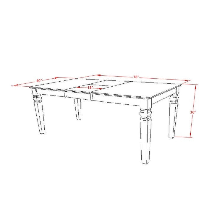 Table de salle à manger East West Furniture SE - Table rectangulaire et chaises à assise en bois, blanc lin (options de pièces disponibles)