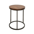 Table d'appoint ronde Carolina Living Orson 18 - Châtaignier/Style industriel