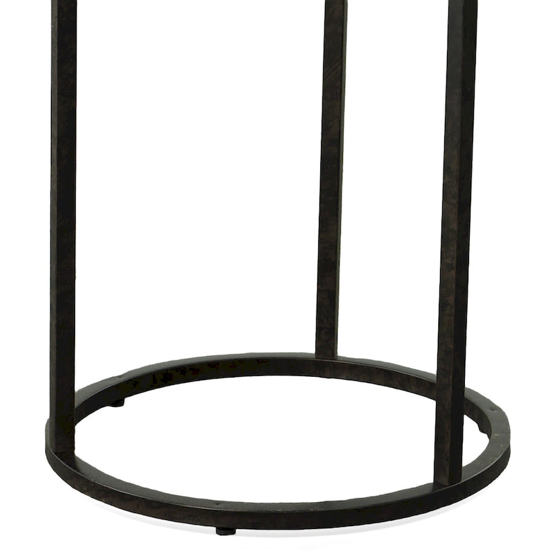Table d'appoint ronde Carolina Living Orson 18 - Châtaignier/Style industriel
