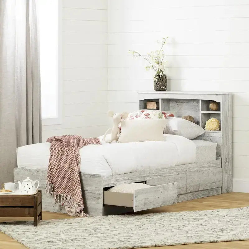 South Shore Aviron Bed and Headboard Set