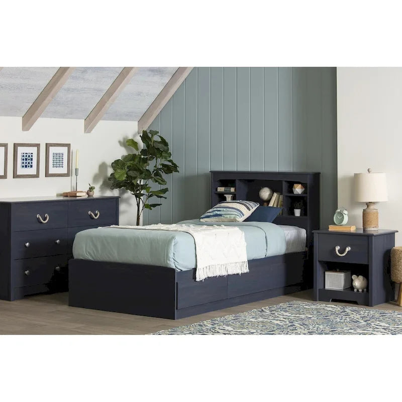Ensemble lit et tête de lit South Shore Aviron